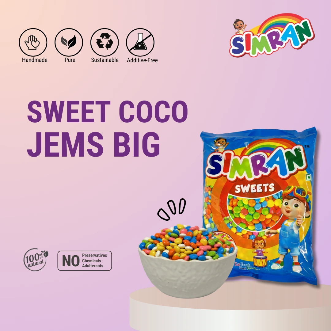 Sugar Boiled Sweet Jems Big <br>(Sweet Coco jems)